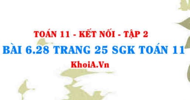 Bài 6.28 trang 25 Toán 11 Kết nối tri thức Tập 2